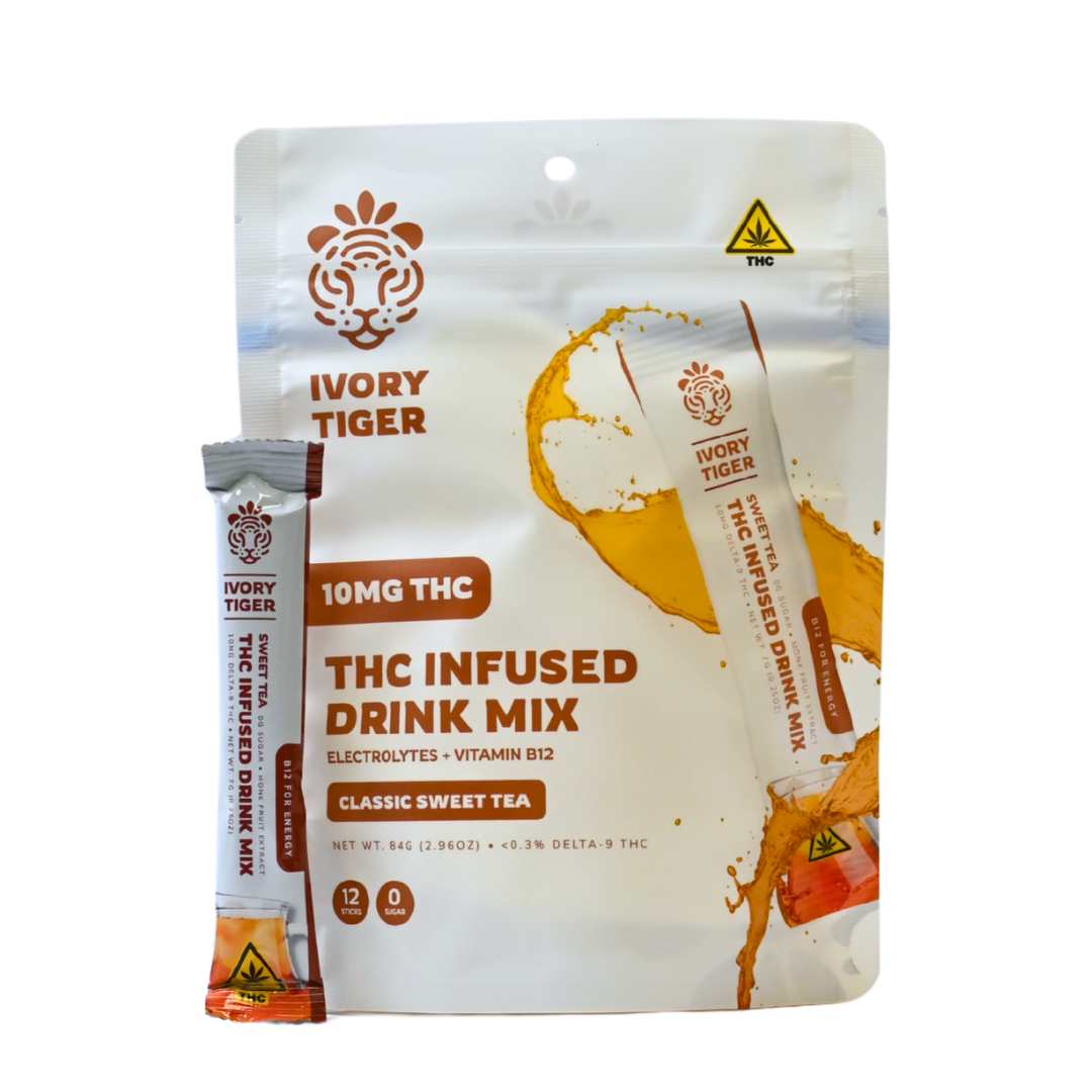 10MG Sweet Tea THC Infused Drink Mix (pack of 10)