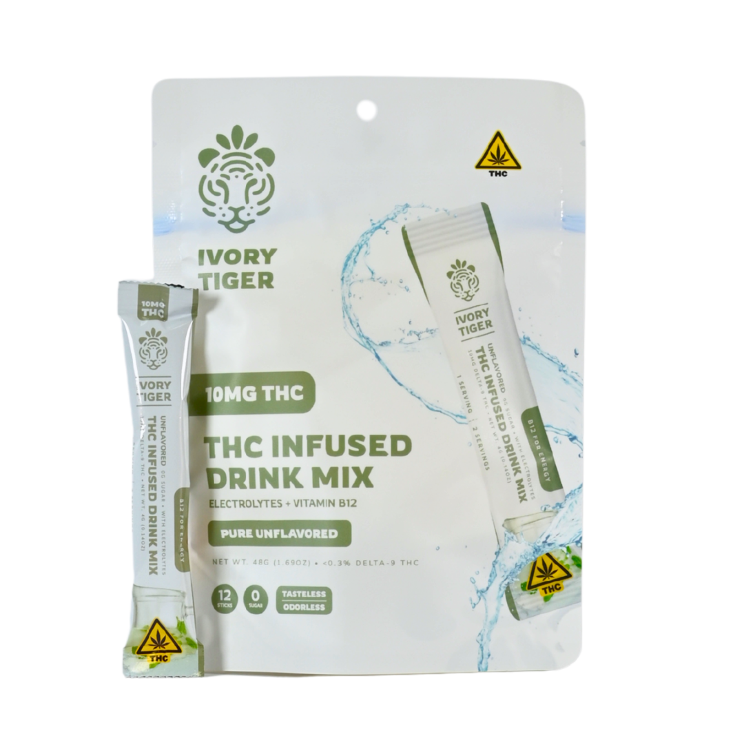 10MG Unflavored THC Infused Drink Mix (pack of 10)