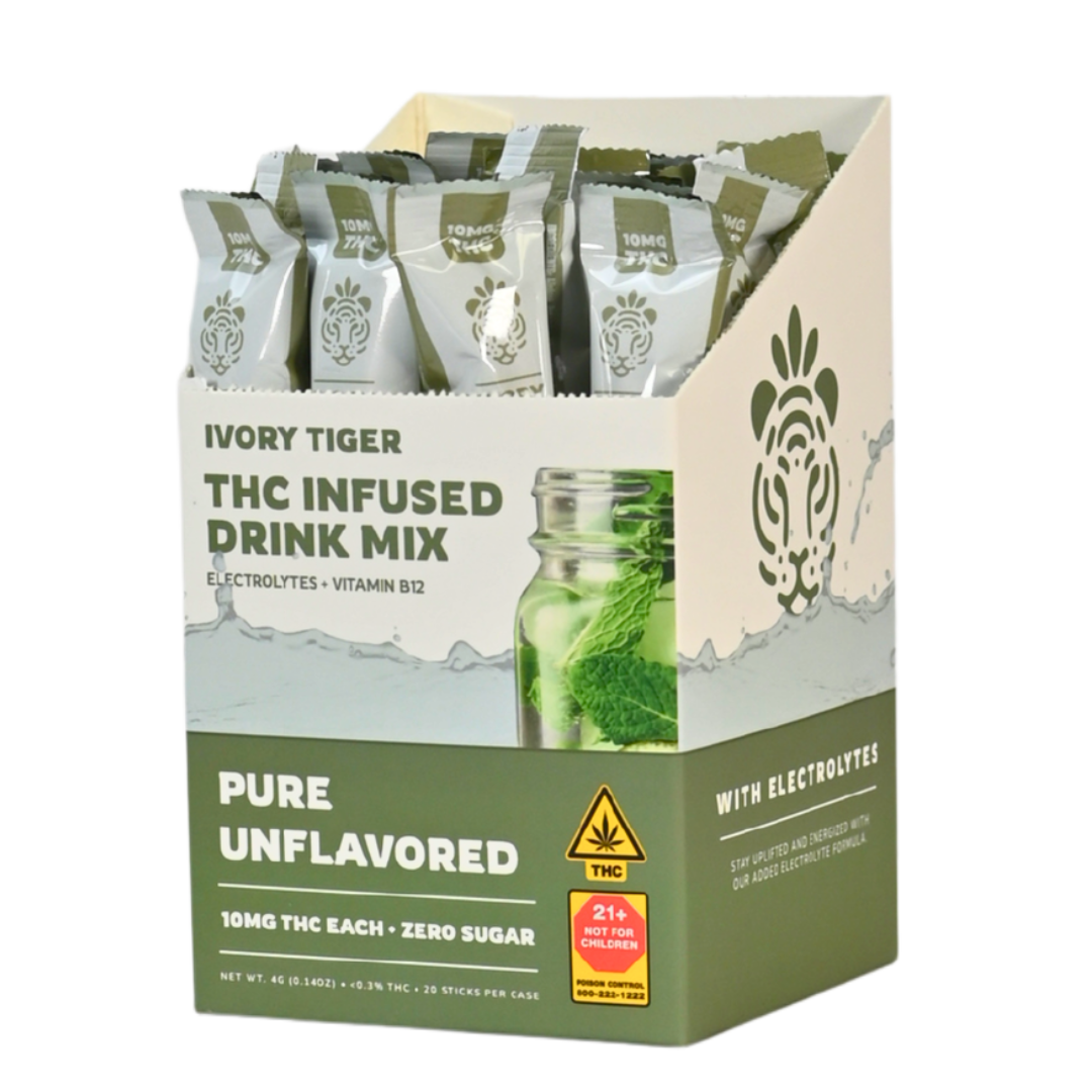 10MG Unflavored THC Infused Drink Mix (pack of 20)