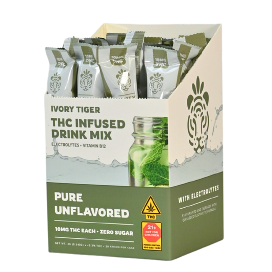 10MG Unflavored THC Infused Drink Mix (pack of 20)