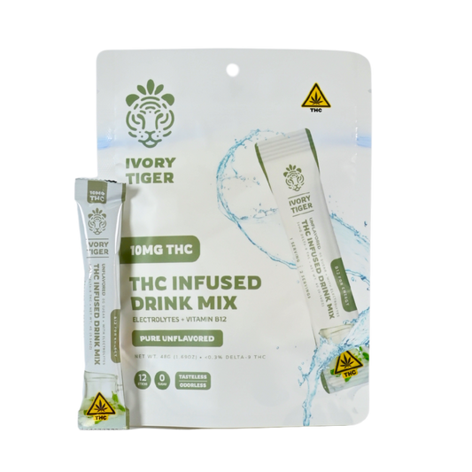 10MG Unflavored THC Infused Drink Mix (pack of 10)